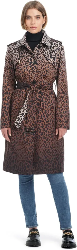 kate spade new york Women's Belted Single Breast Hooded Trench Coat Raincoat