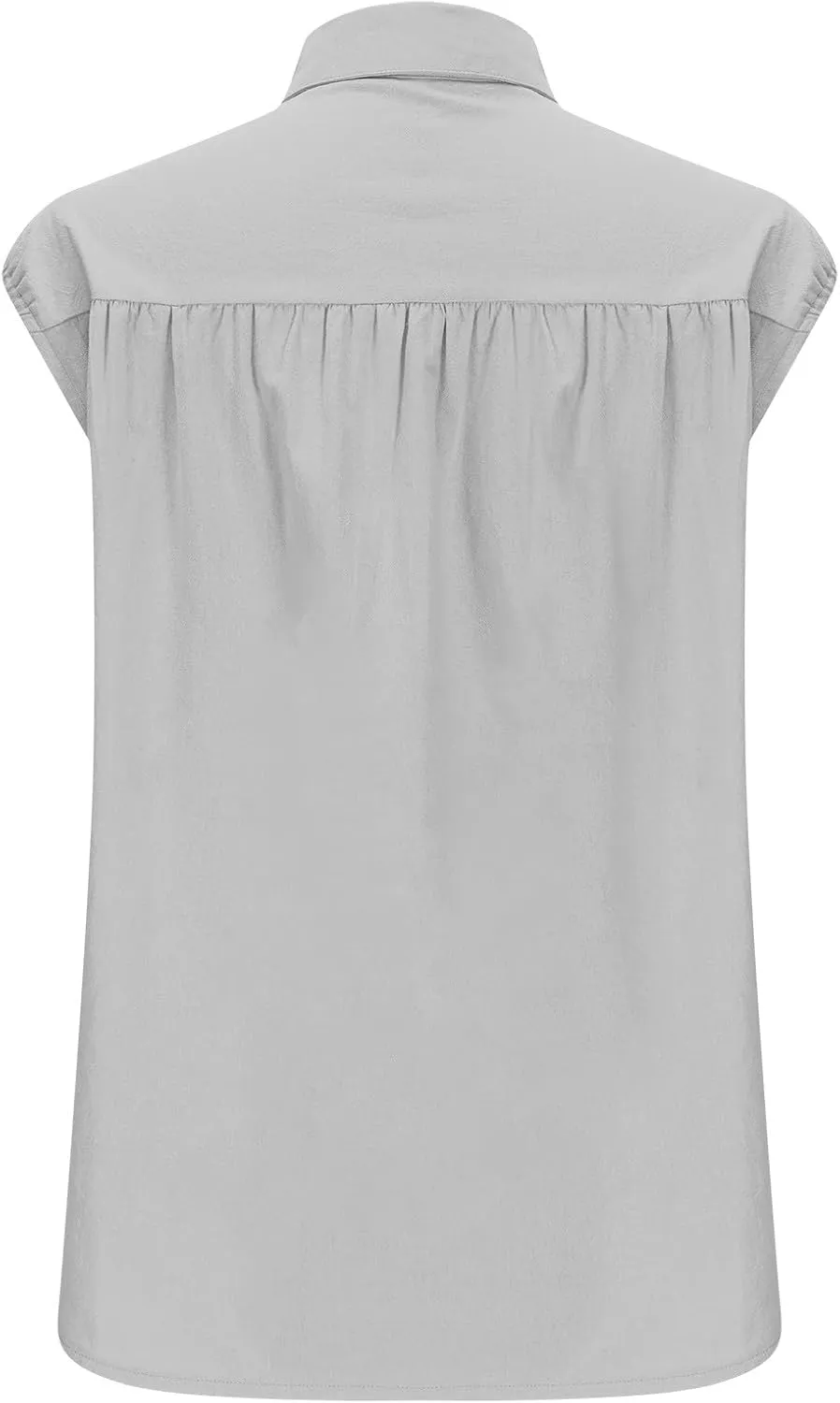 Linen Shirts for Women Loose Fit Cap Sleeve Button up Blouse Loose Collared Shirt Casual Summer Tops Beach Blouse Tops
