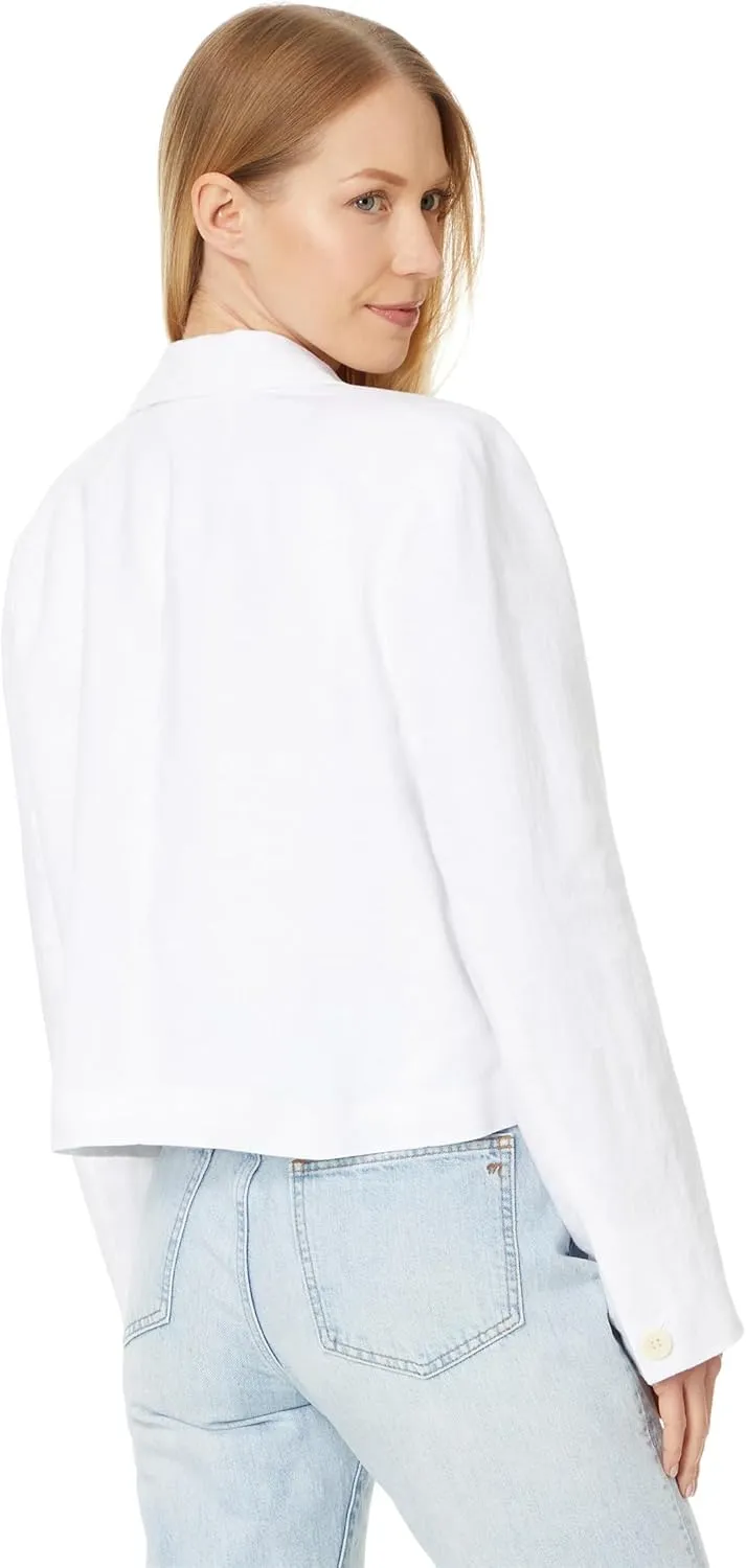 Madewell Women's Cropped Blazer Refined Linen