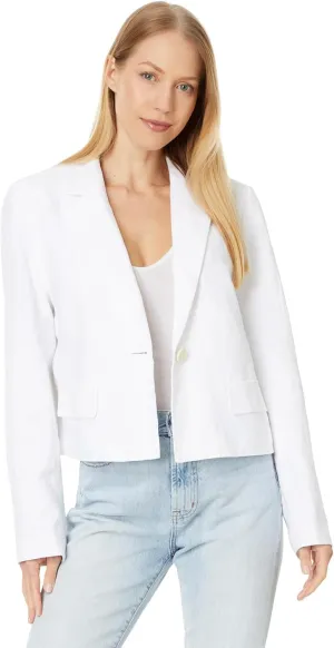 Madewell Women's Cropped Blazer Refined Linen