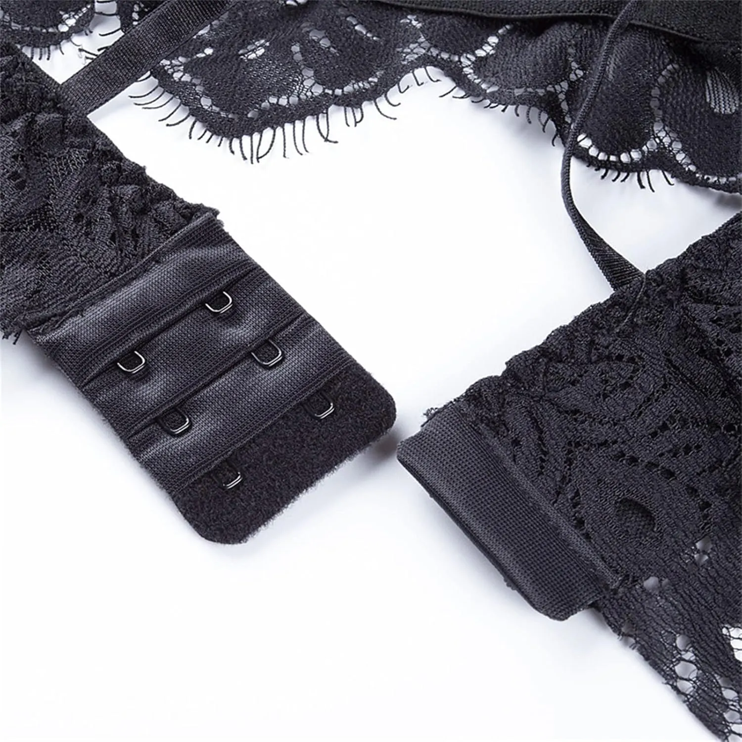 Maiyifu-GJ Women's Sexy Bra and Panty Sets Lace Sheer 2 Piece Lingerie Set See Through Mesh Strap Bralette Underwear