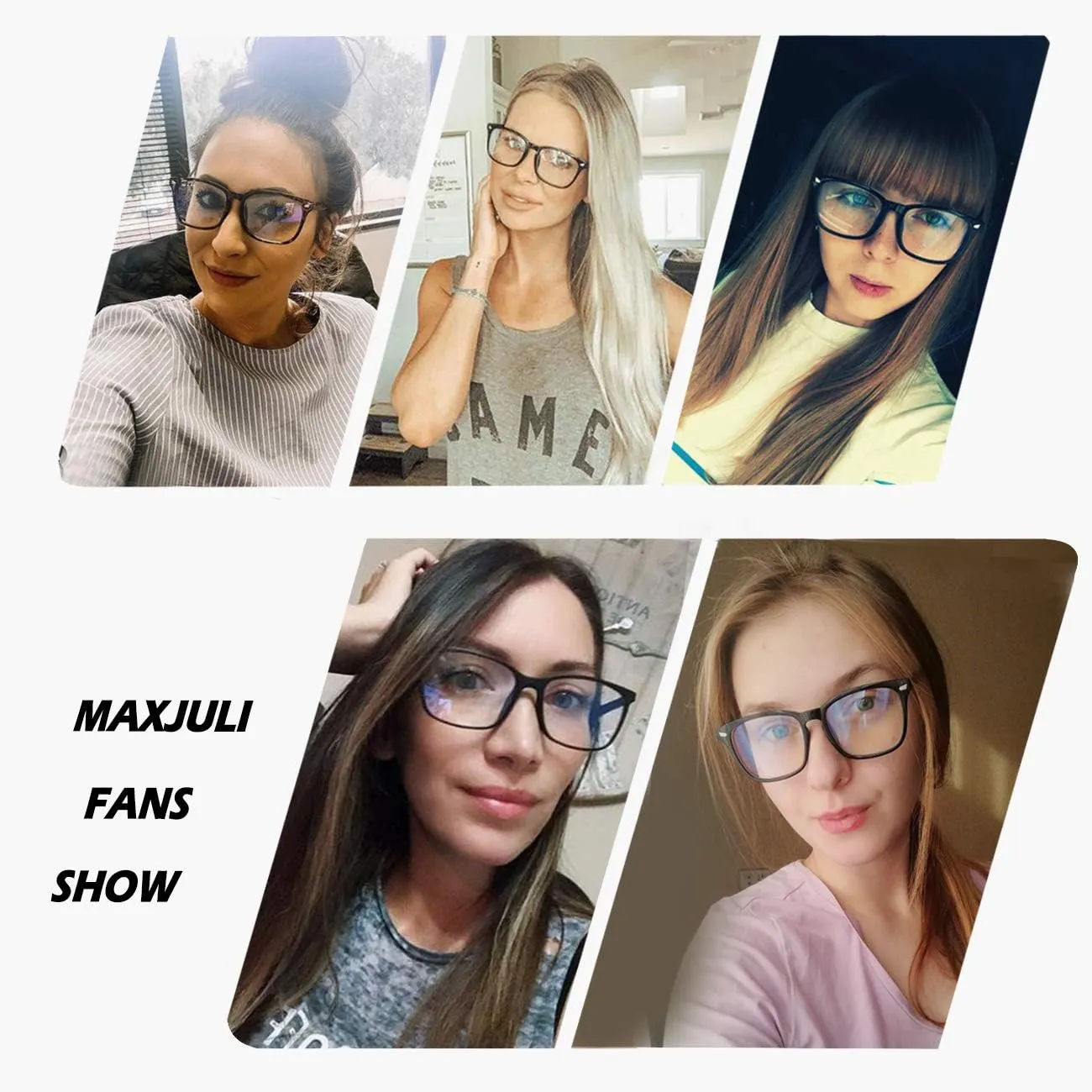 MAXJULI Blue Light Blocking Glasses,Computer Reading/Gaming/TV/Phones Glasses for Women Men(Brown-Translucent)