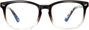 MAXJULI Blue Light Blocking Glasses,Computer Reading/Gaming/TV/Phones Glasses for Women Men(Brown-Translucent)
