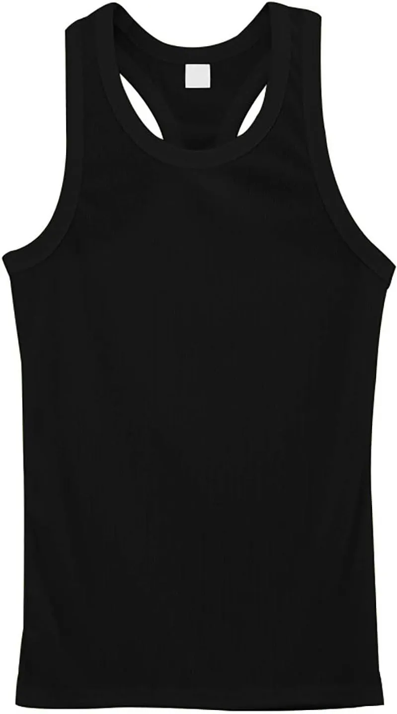 Men's Cotton Tank Tops Athletic Moisture Wicking Muscle Cut Off Shirt Bodybuilding Gym Workout Sleeveless Shirts