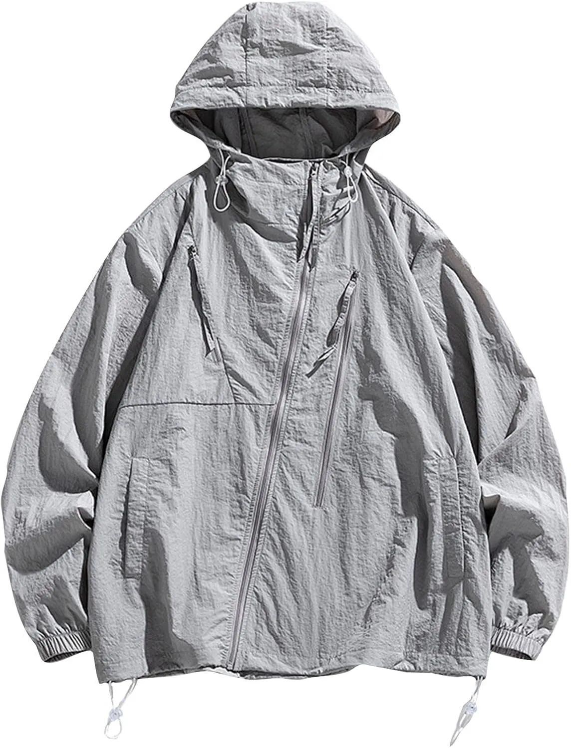 Men's UPF 50  Sun Protection Outdoor Lightweight Full Zip Hoodie Jacket Long Sleeve Fishing Hiking Performance Jackets