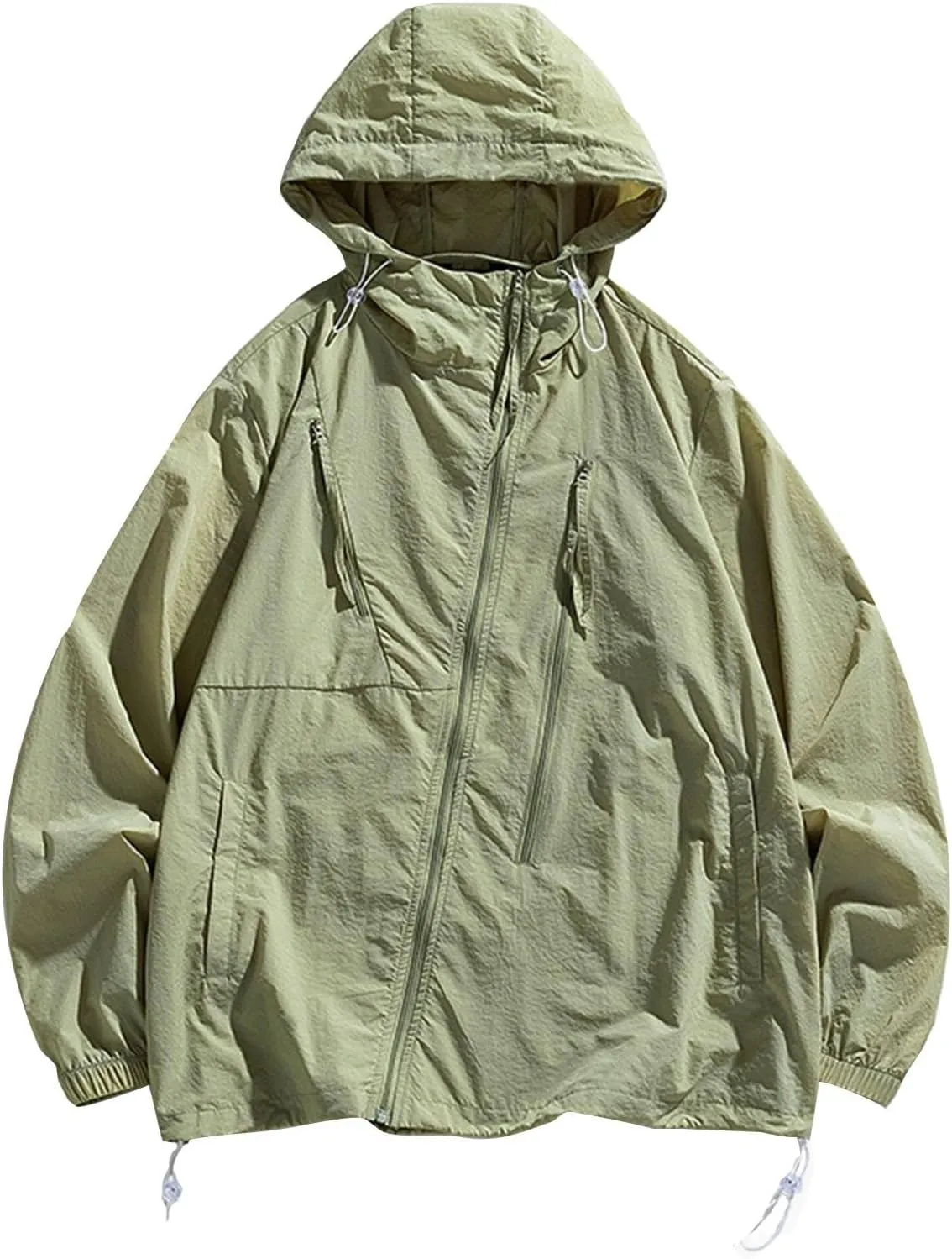 Men's UPF 50  Sun Protection Outdoor Lightweight Full Zip Hoodie Jacket Long Sleeve Fishing Hiking Performance Jackets