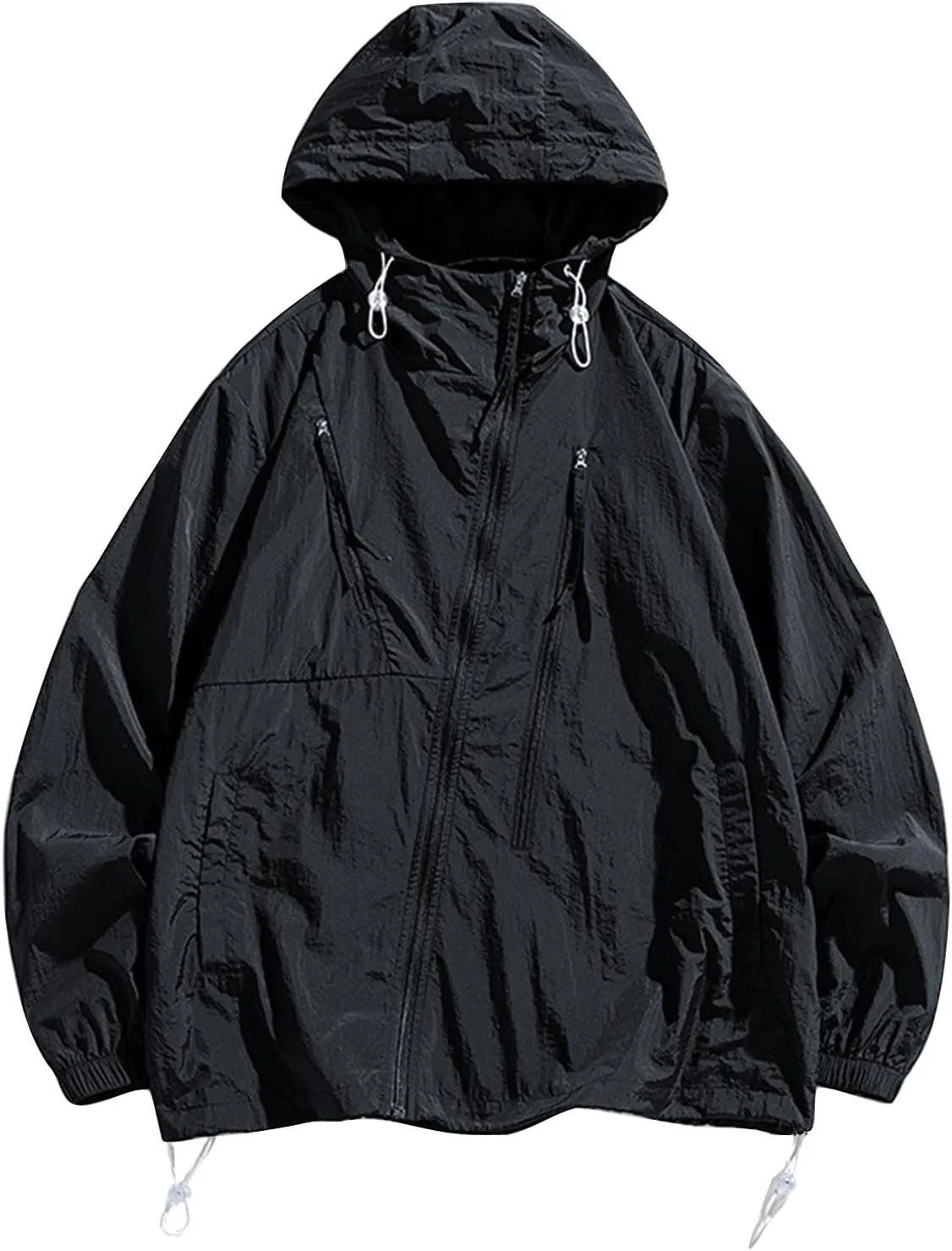 Men's UPF 50  Sun Protection Outdoor Lightweight Full Zip Hoodie Jacket Long Sleeve Fishing Hiking Performance Jackets