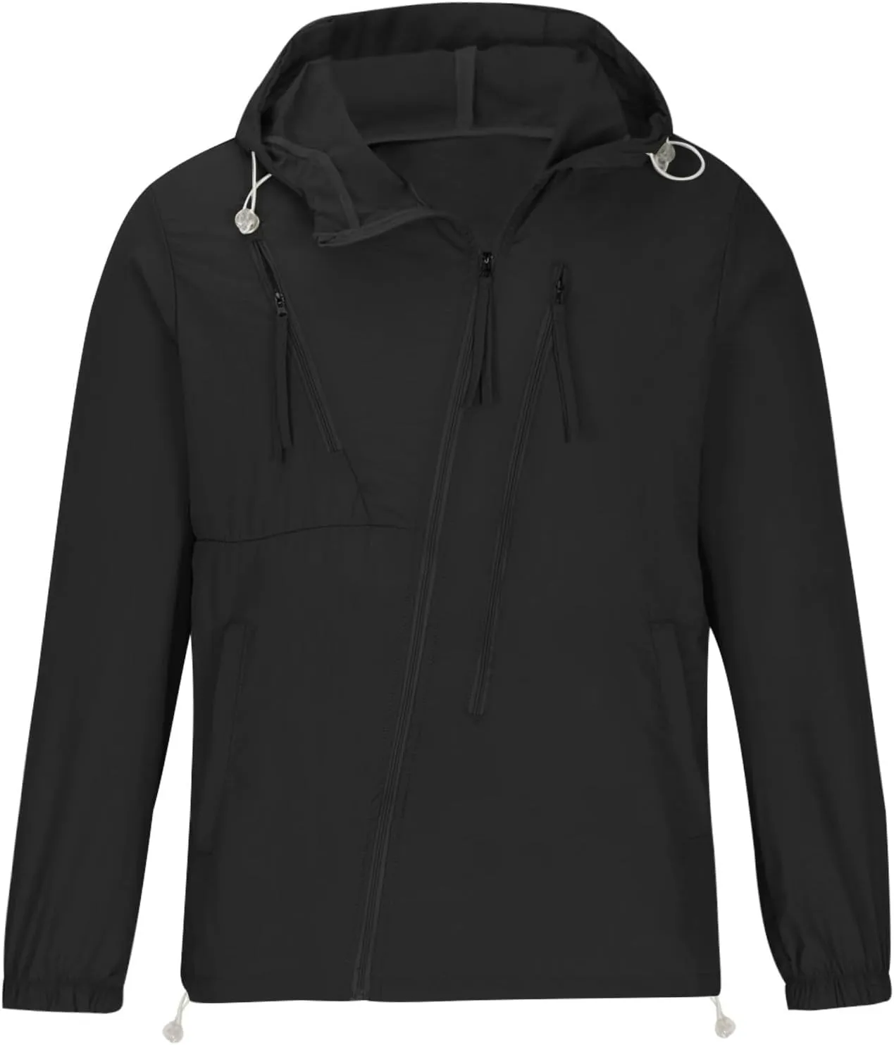Men's UPF 50  Sun Protection Outdoor Lightweight Full Zip Hoodie Jacket Long Sleeve Fishing Hiking Performance Jackets