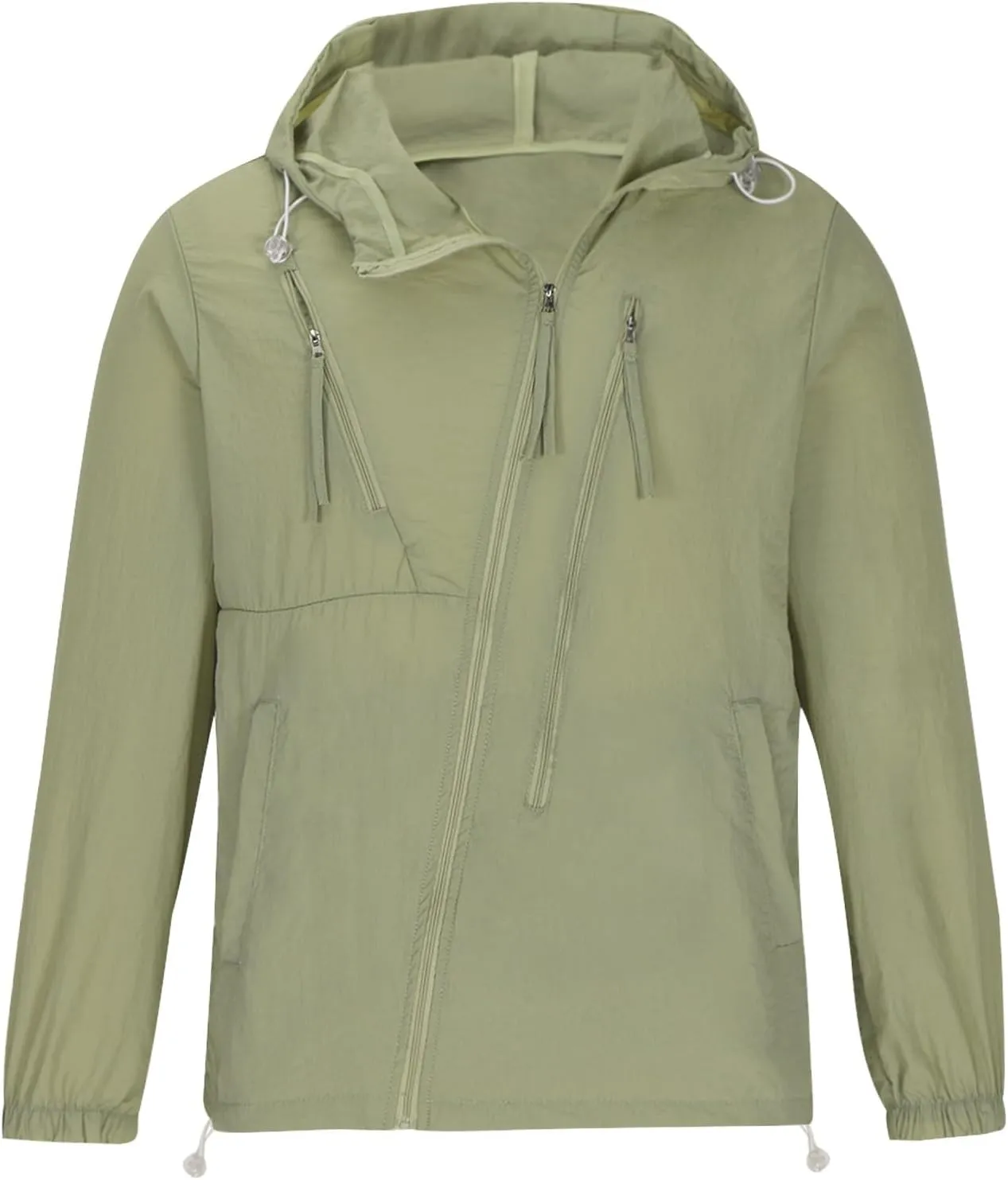 Men's UPF 50  Sun Protection Outdoor Lightweight Full Zip Hoodie Jacket Long Sleeve Fishing Hiking Performance Jackets