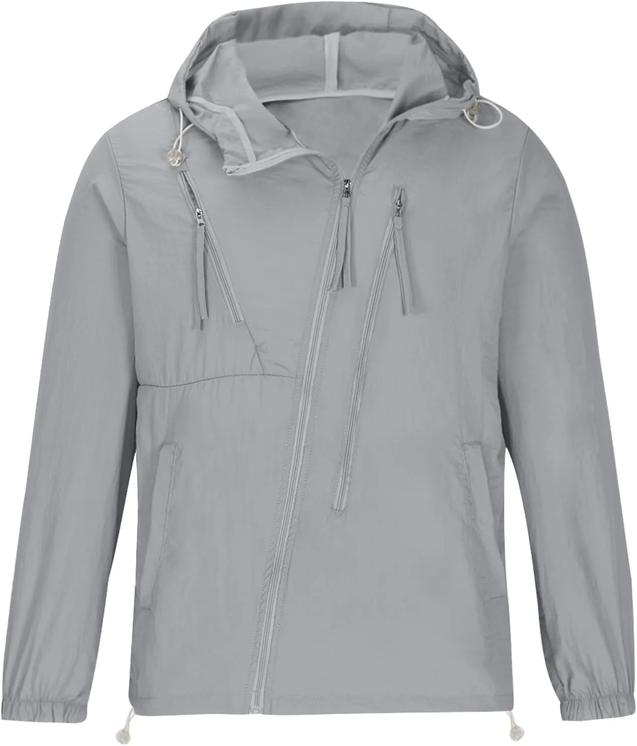 Men's UPF 50  Sun Protection Outdoor Lightweight Full Zip Hoodie Jacket Long Sleeve Fishing Hiking Performance Jackets