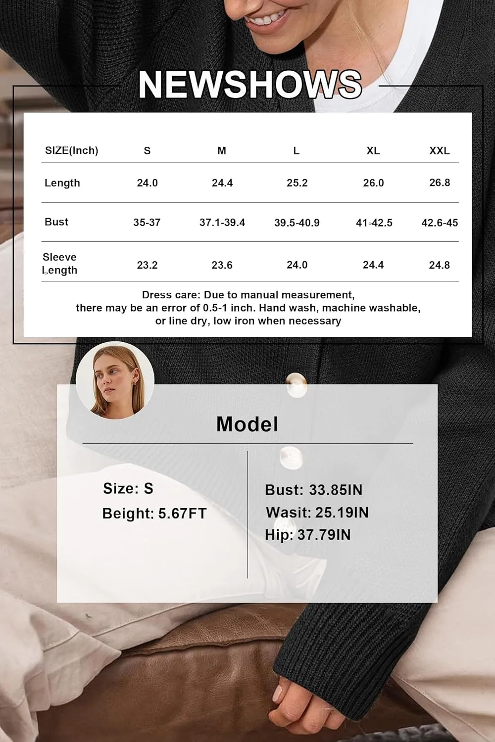 Newshows Womens Fall Fashion 2024 Wool Blended Cardigan Sweater Button Down Long Sleeve Knit Outerwear Coats