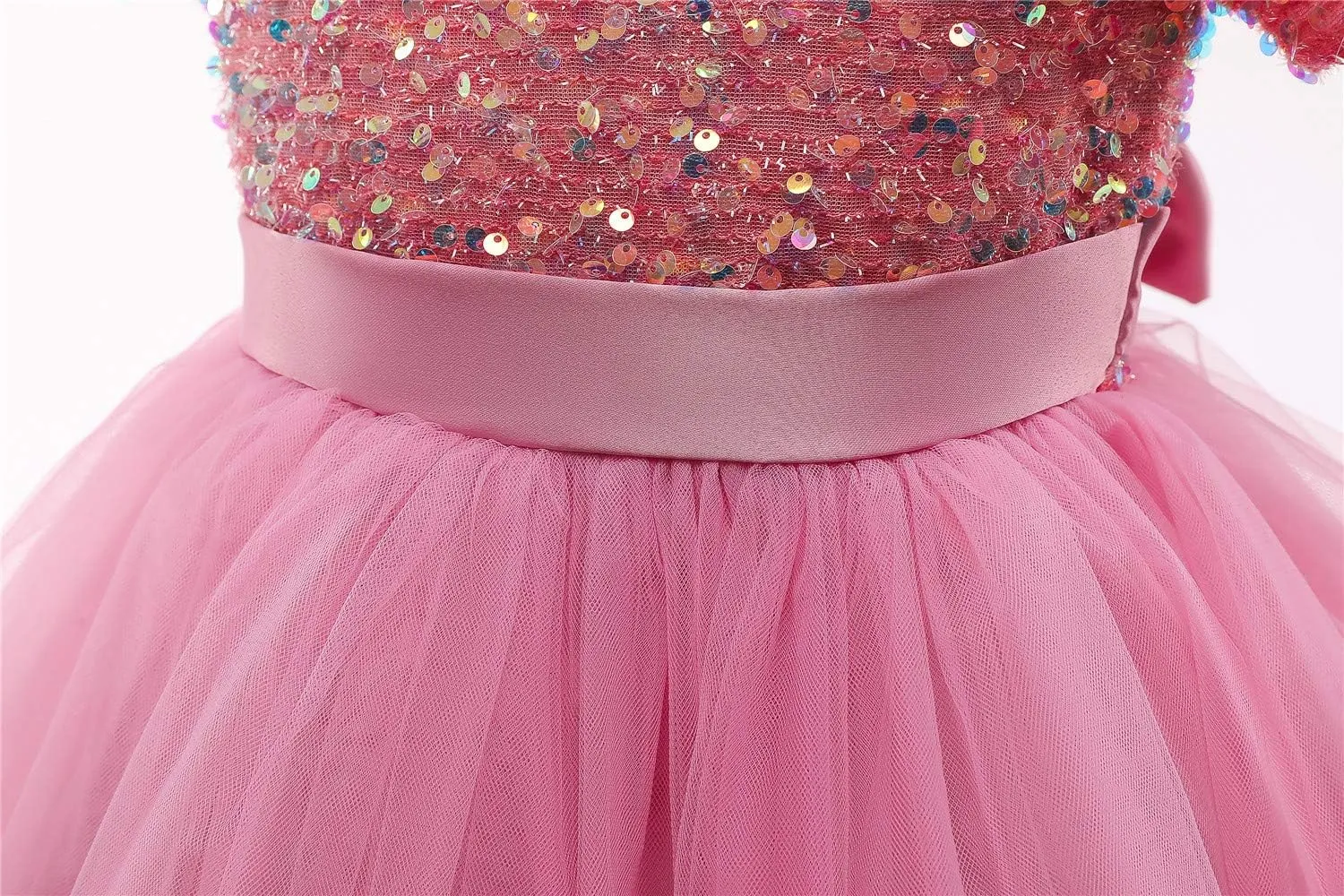 NNJXD Princess Girl Flower Dress Tulle Wedding Party Pageant Gown