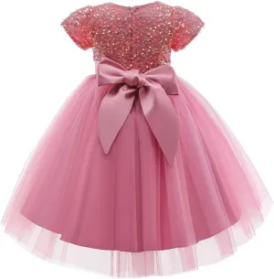 NNJXD Princess Girl Flower Dress Tulle Wedding Party Pageant Gown