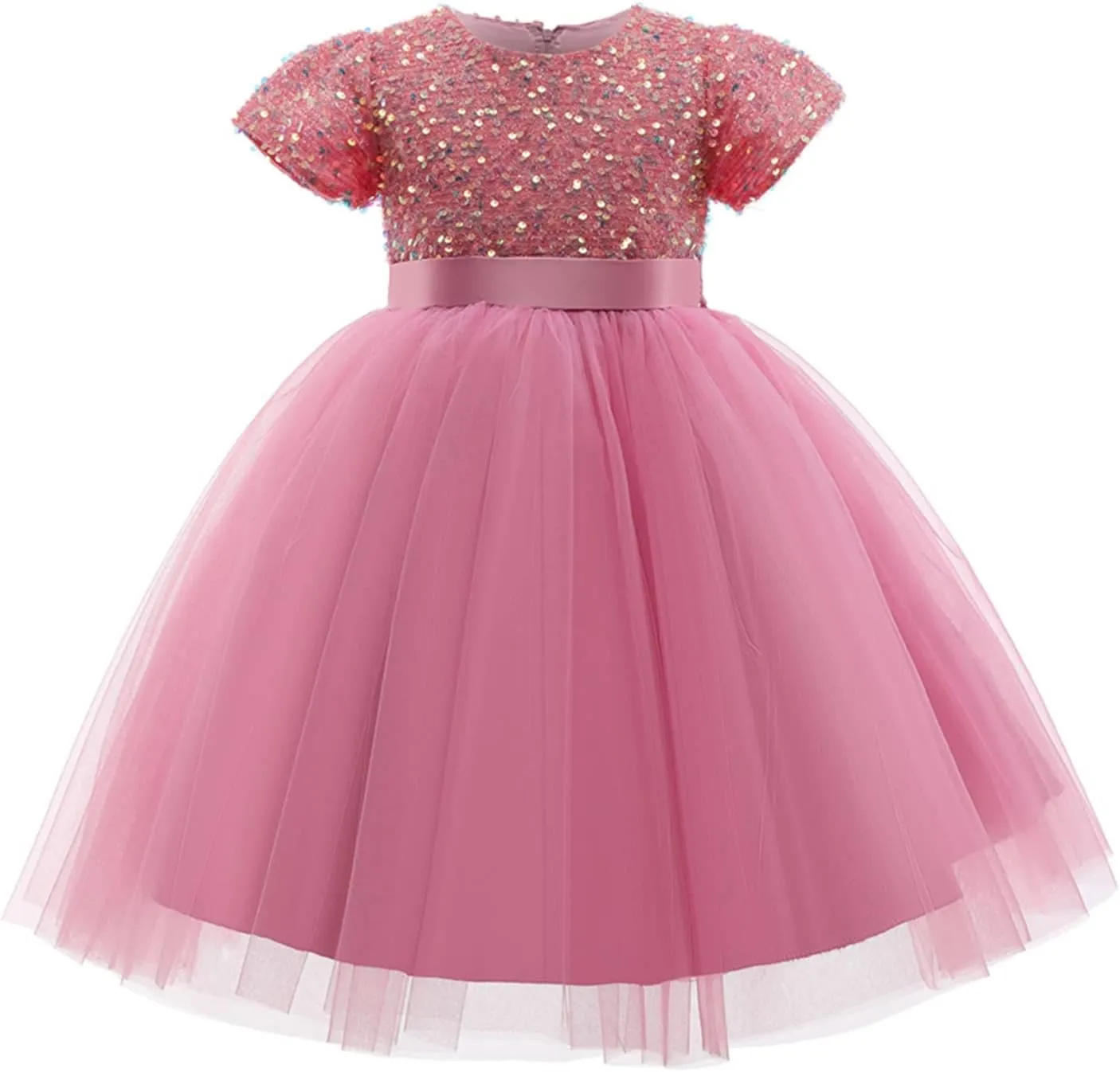 NNJXD Princess Girl Flower Dress Tulle Wedding Party Pageant Gown