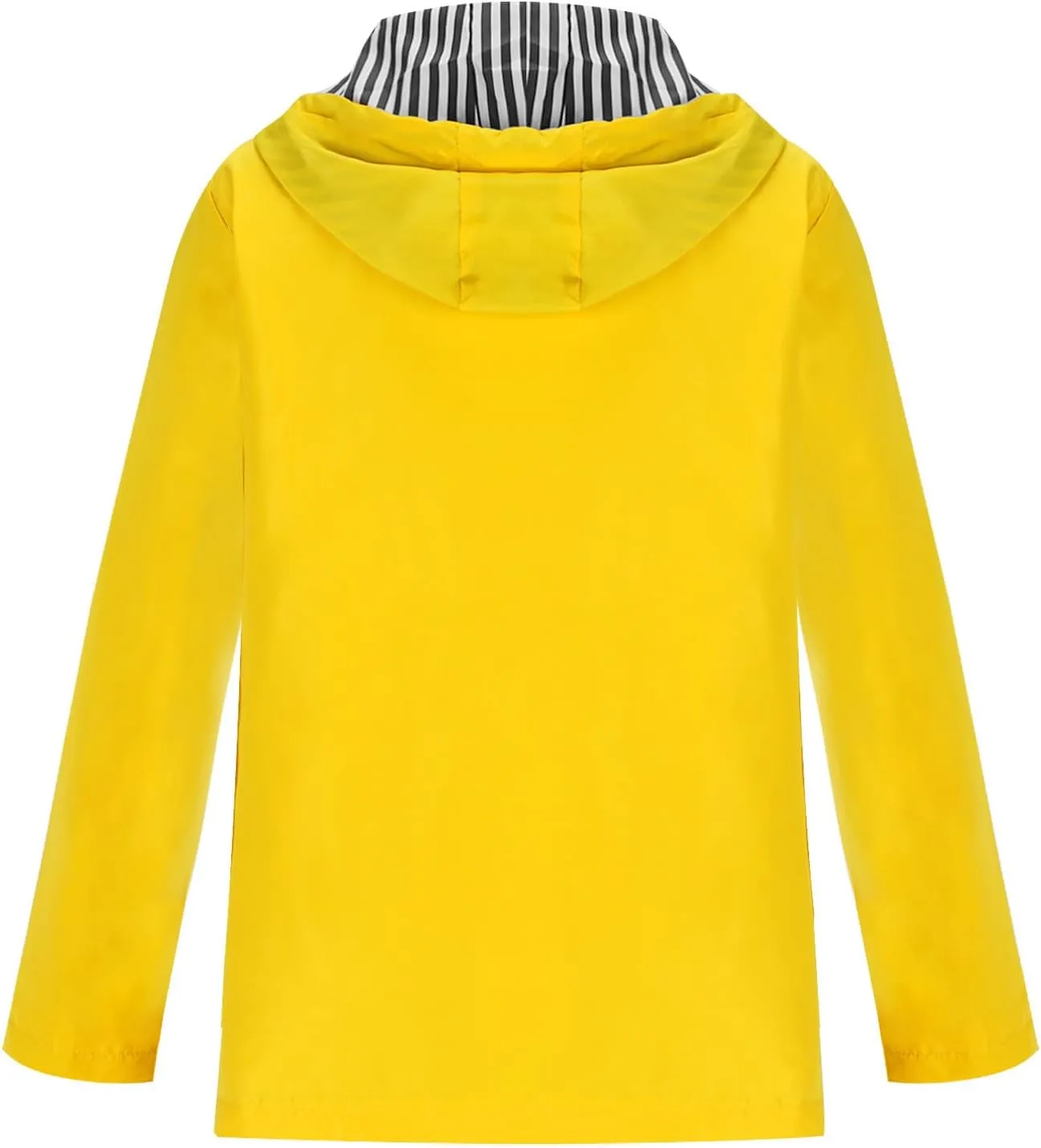 Raincoat Hoodie for Women, Teen Girls Lightweight Hooded Jacket Solid Rain Jacket Outdoor Raincoat Windproof