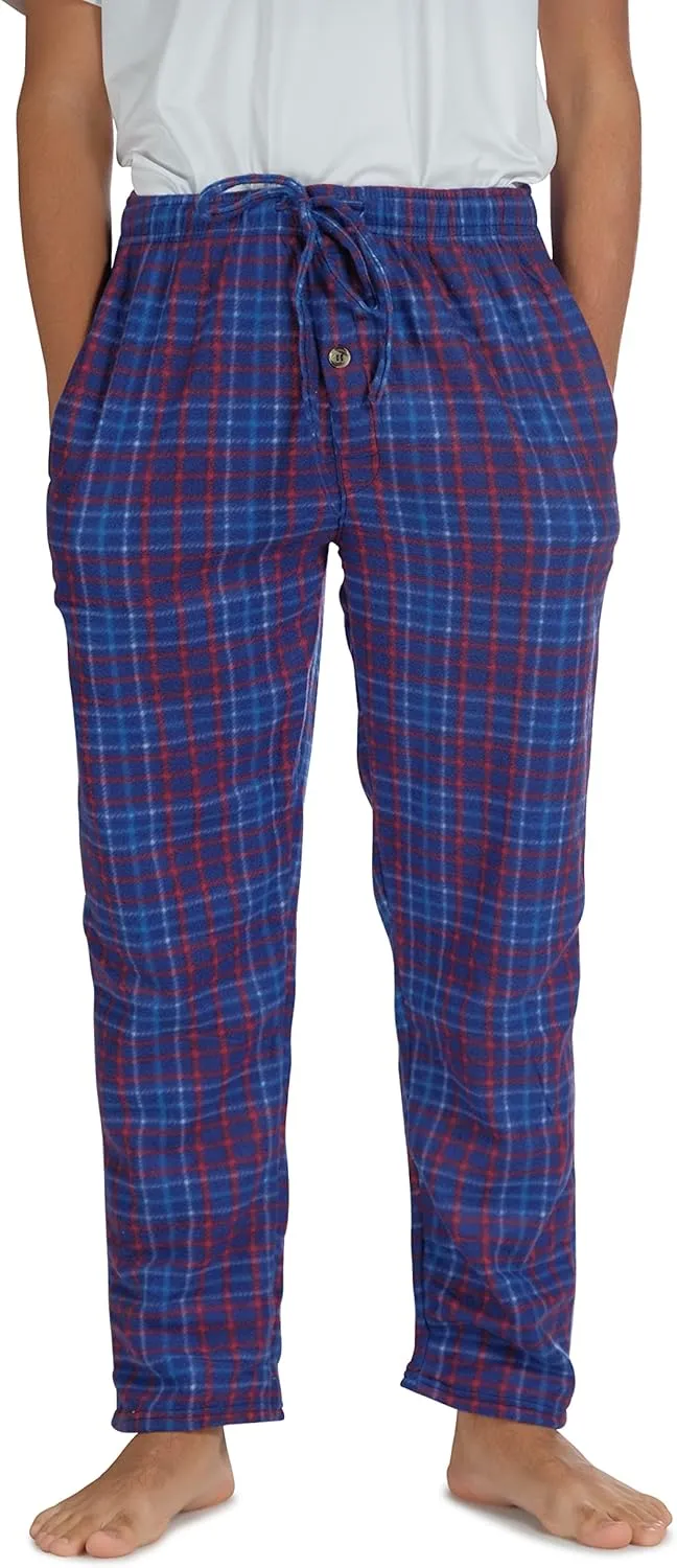 Real Essentials 3 Pack Boys Pajama Pants Super Soft Fleece PJ Lounge Bottoms for Kids