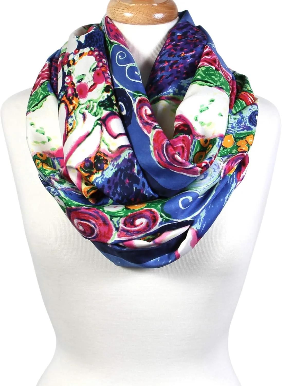 Scarfand's Mixed Colors Oil Paint Tie-dye Spring Fashion Versatile Lightweight Infinity Scarves Head Wrap