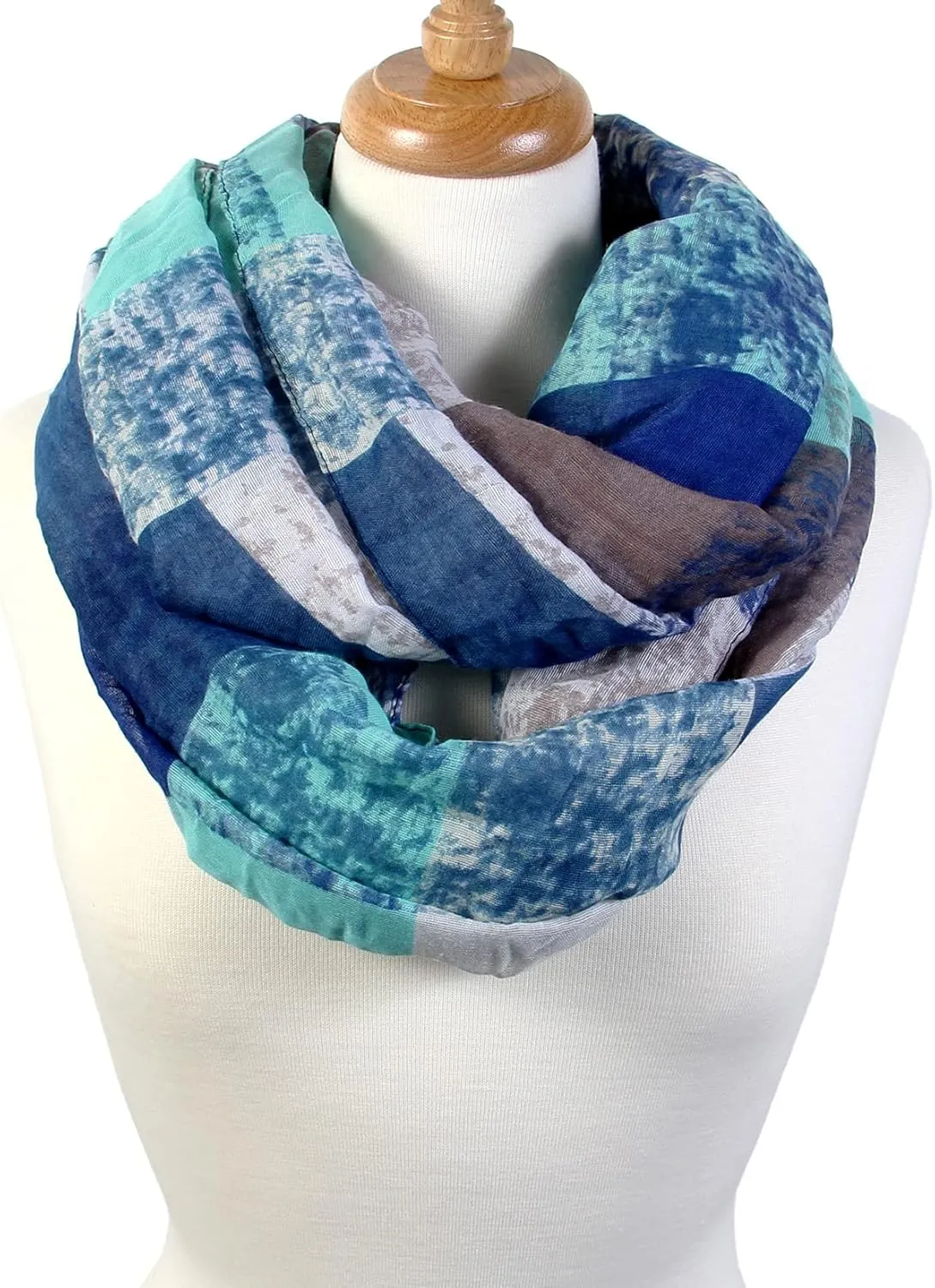 Scarfand's Mixed Colors Oil Paint Tie-dye Spring Fashion Versatile Lightweight Infinity Scarves Head Wrap