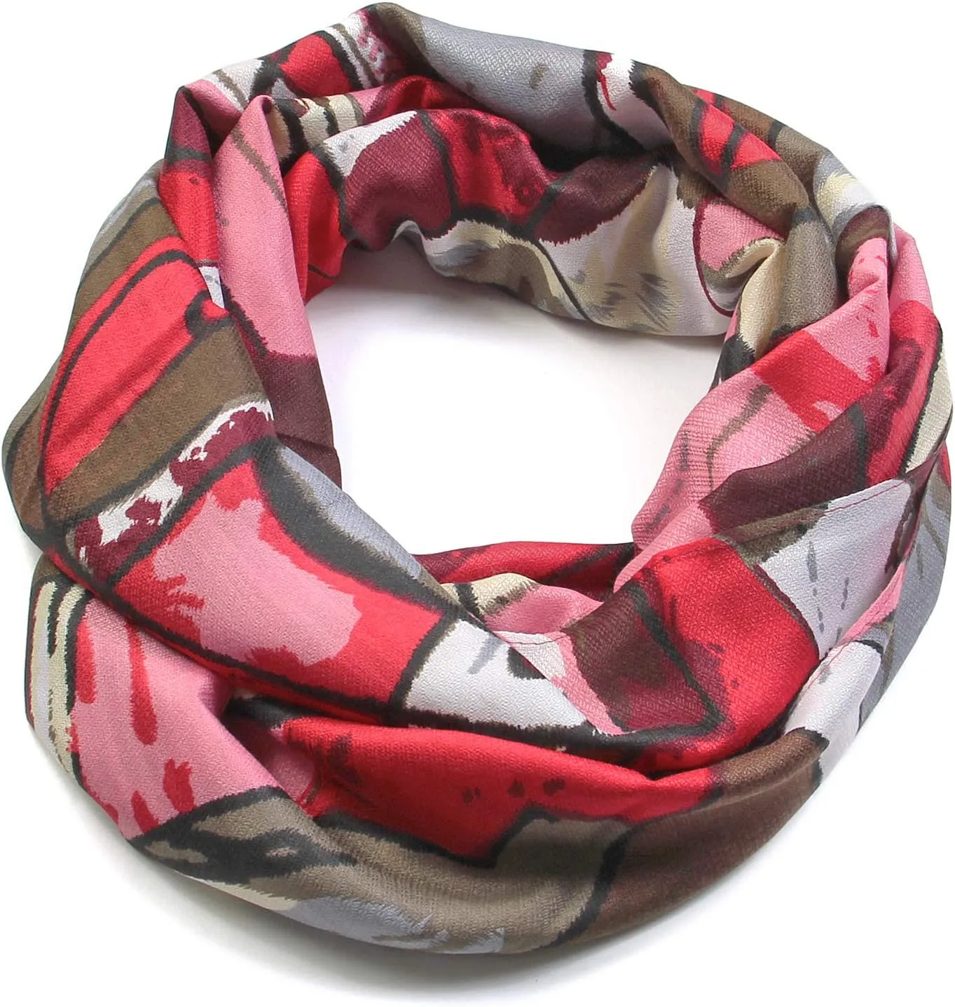 Scarfand's Mixed Colors Oil Paint Tie-dye Spring Fashion Versatile Lightweight Infinity Scarves Head Wrap