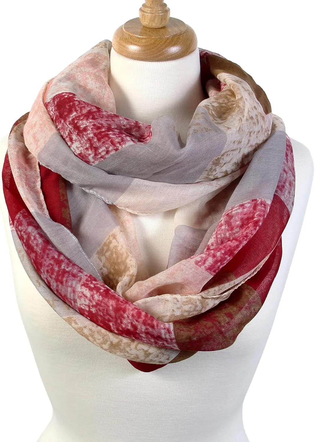Scarfand's Mixed Colors Oil Paint Tie-dye Spring Fashion Versatile Lightweight Infinity Scarves Head Wrap