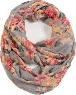 Scarfand's Romantic Rose Prints & Floral Patterns Lightweight Infinity Fashion Scarves Wraps