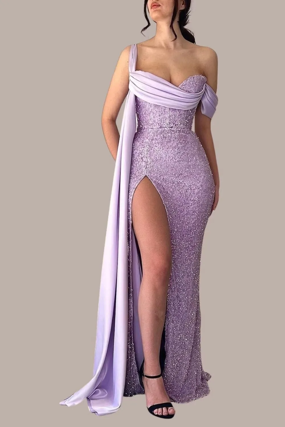 Sequin Mermaid Prom Dresses 2024 Off Shoulder Bridesmaid Dresses for Wedding Sweetheart Formal Evening Party Gowns