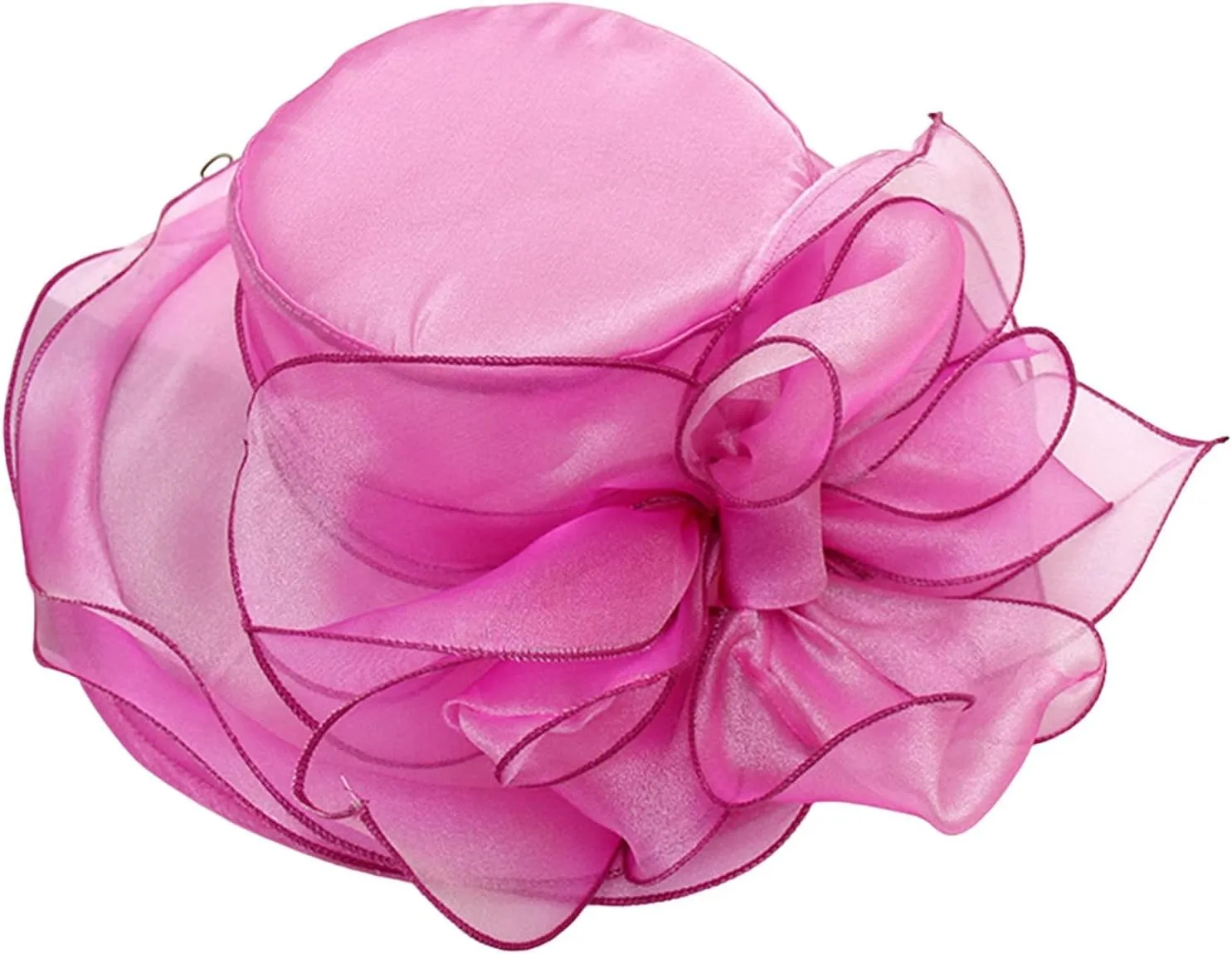 Spring Summer Mesh Sunshade Hat Flower Temperament Wedding Dress Hat Sun Dome Large Brim Hat Fashion Hat for