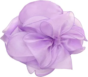 Spring Summer Mesh Sunshade Hat Flower Temperament Wedding Dress Hat Sun Dome Large Brim Hat Fashion Hat for