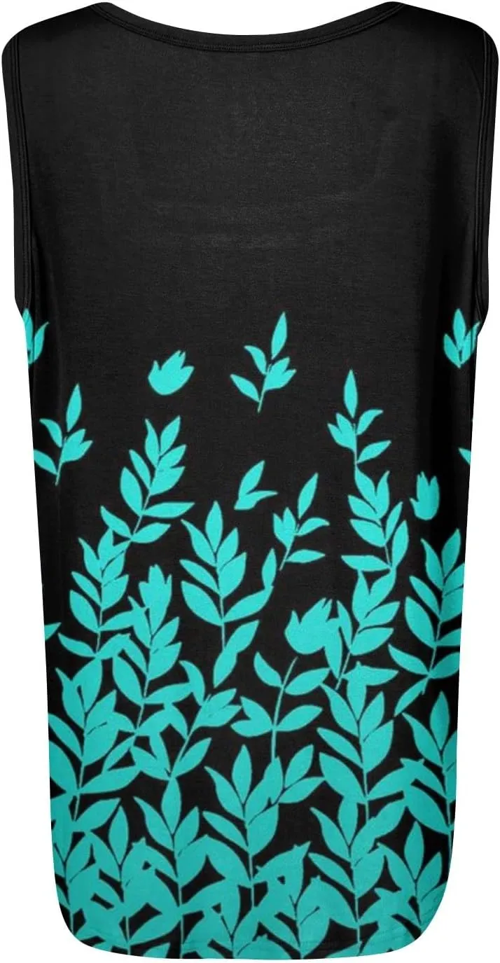 Summer Tank Tops for Women Loose Fit Pleated Square Neck Sleeveless Tops Plus Size Curved Hem Flowy Tops 2025