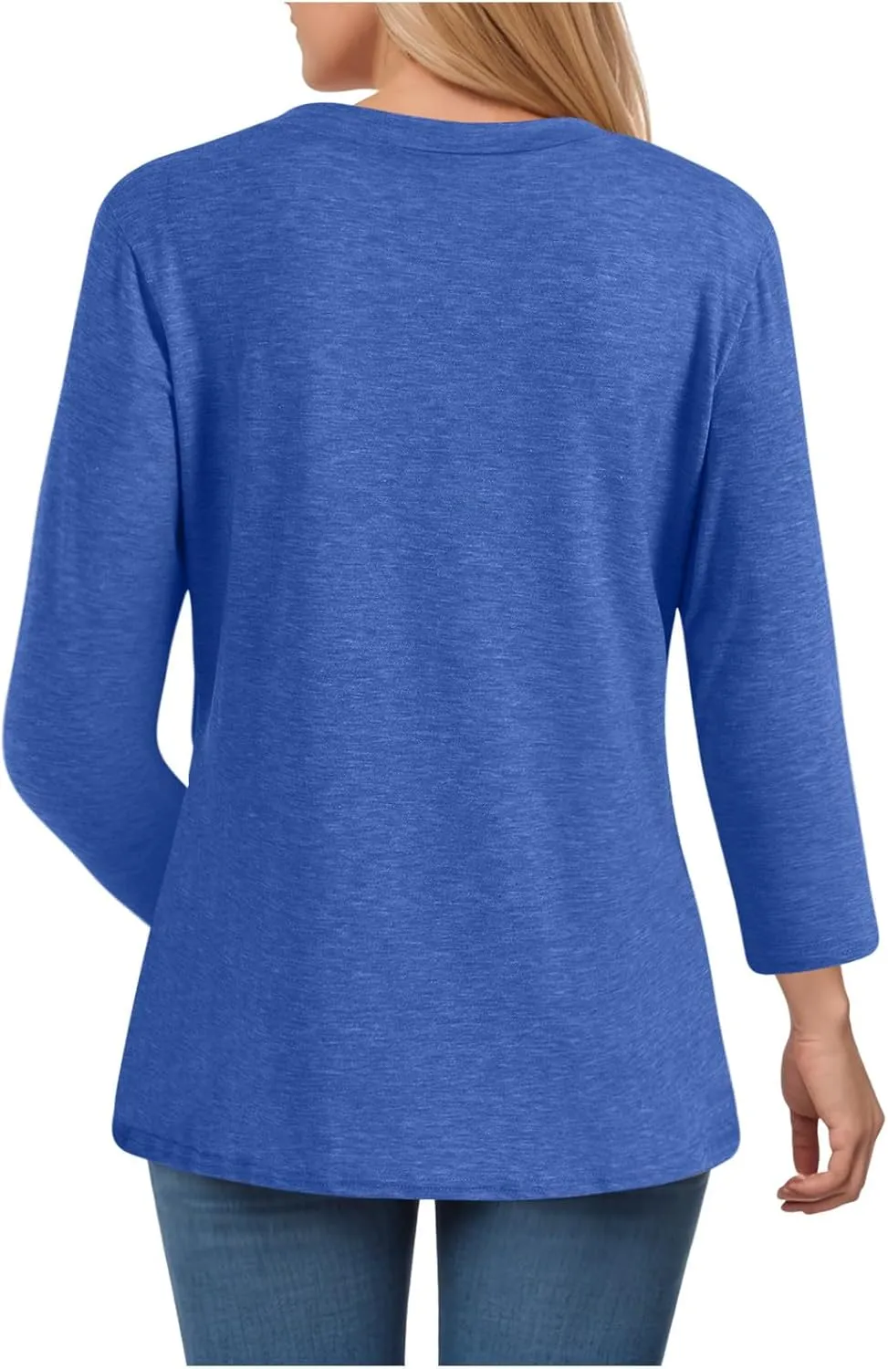 Summer Tops for Women 2025 3/4 Sleeve V Neck Shirts Casual Tunic Tops Fashion Cute Blouse Loose Basic Tops