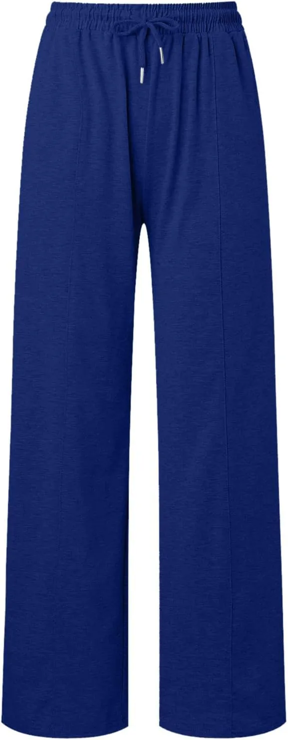 Sweatpants for Women Casual Drawstring Baggy Joggers High Waist Wide Leg Yoga Workout Lounge Pants with Pockets