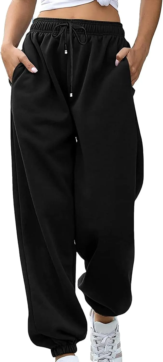 Sweatpants for Women Women's High Waisted Sweatpants Workout Active Joggers Pants Baggy Lounge Bottoms