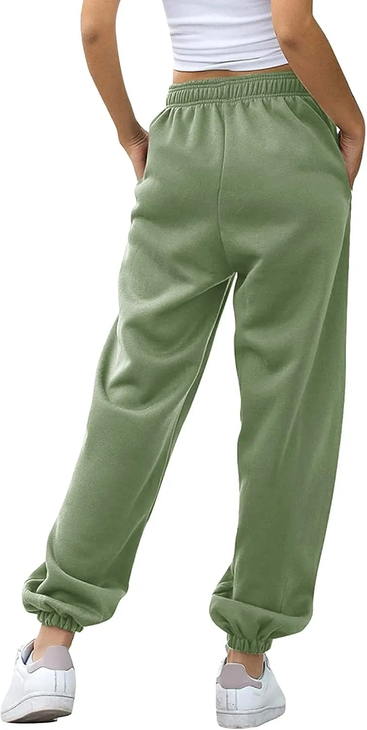 Sweatpants Women Women's High Waisted Sweatpants Workout Active Joggers Pants Baggy Lounge Bottoms Wide Leg Pants