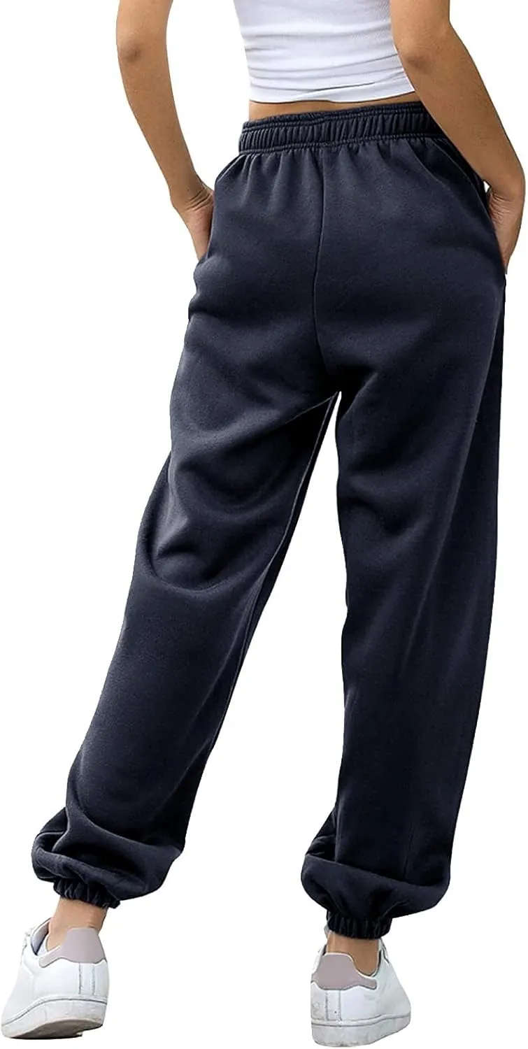 Sweatpants Women Women's High Waisted Sweatpants Workout Active Joggers Pants Baggy Lounge Bottoms Wide Leg Pants