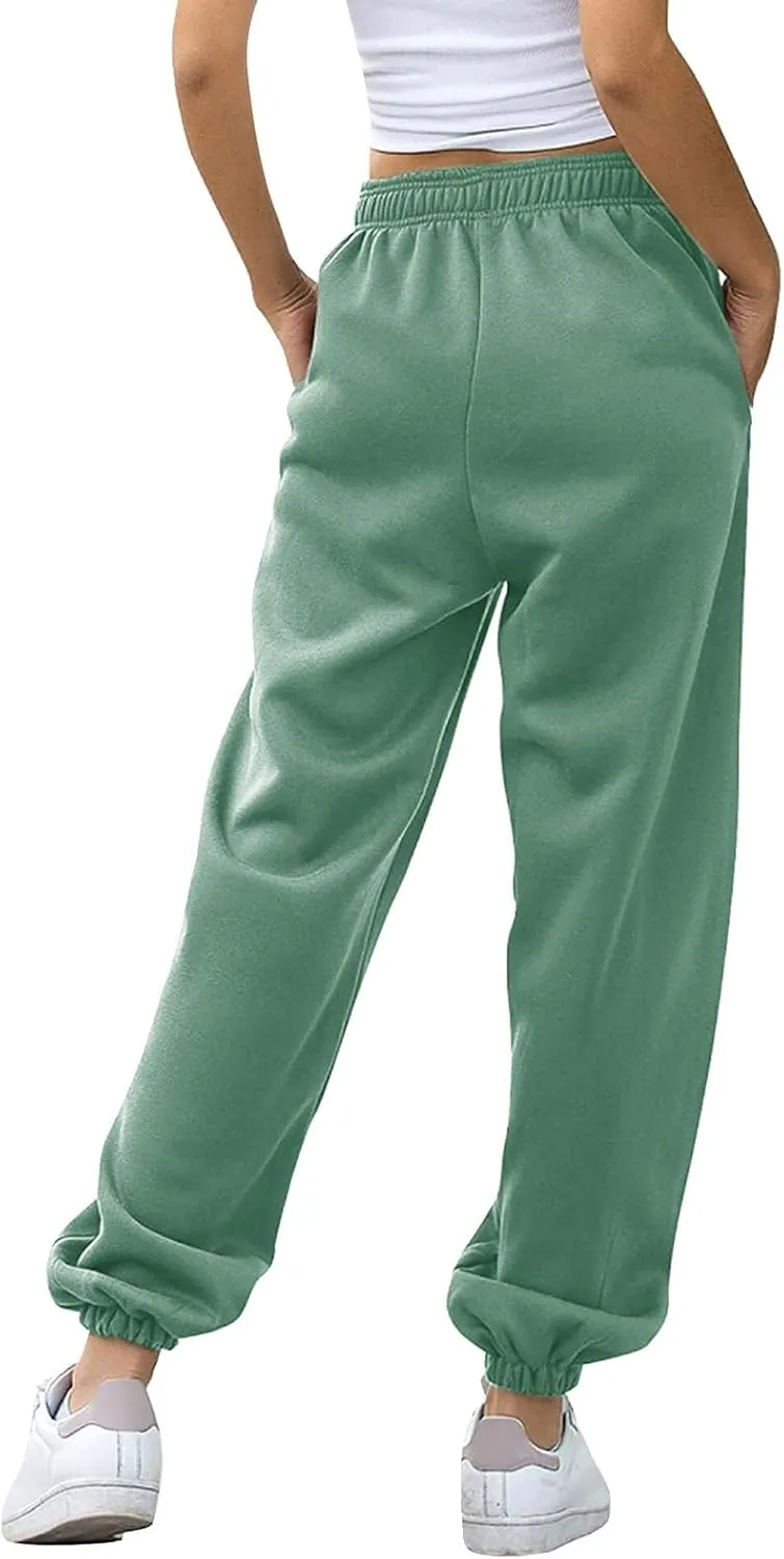 Sweatpants Women Women's High Waisted Sweatpants Workout Active Joggers Pants Baggy Lounge Bottoms Wide Leg Pants