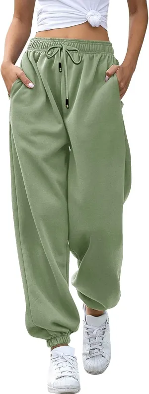 Sweatpants Women Women's High Waisted Sweatpants Workout Active Joggers Pants Baggy Lounge Bottoms Wide Leg Pants