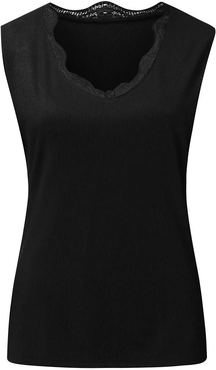 Tank Tops for Womens Sexy Sleeveless Summer Tops 2025 Fashion Solid Color Tank Blouses V Neck Slim Vest Tops