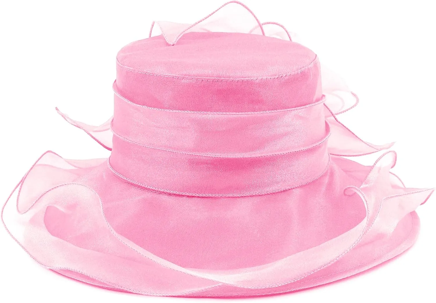 Testudineus Women's Organza Church Hat Kentucky Derby Fascinator Cap for Tea Party Bridal Wedding Dress Sun Hat