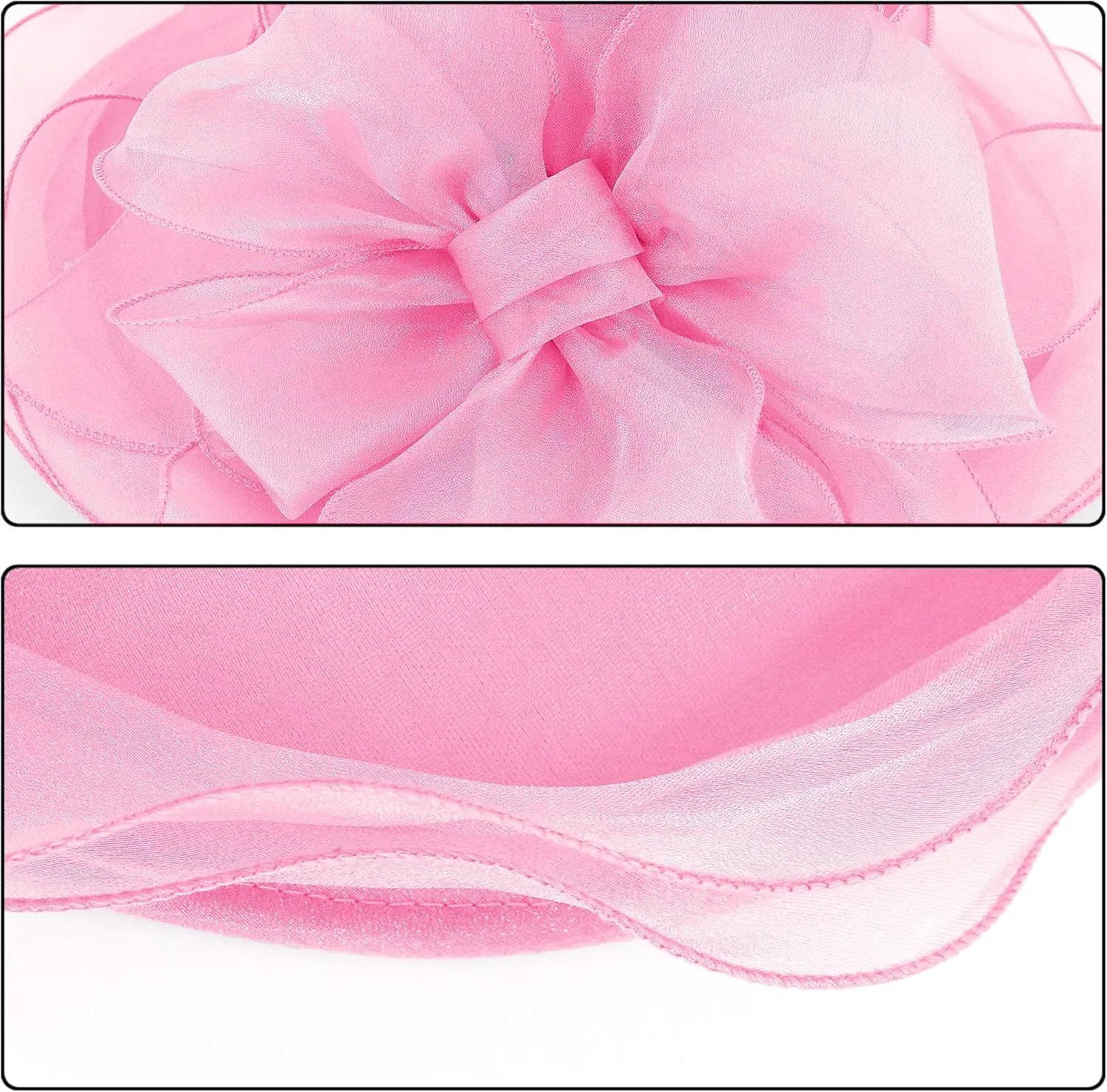 Testudineus Women's Organza Church Hat Kentucky Derby Fascinator Cap for Tea Party Bridal Wedding Dress Sun Hat