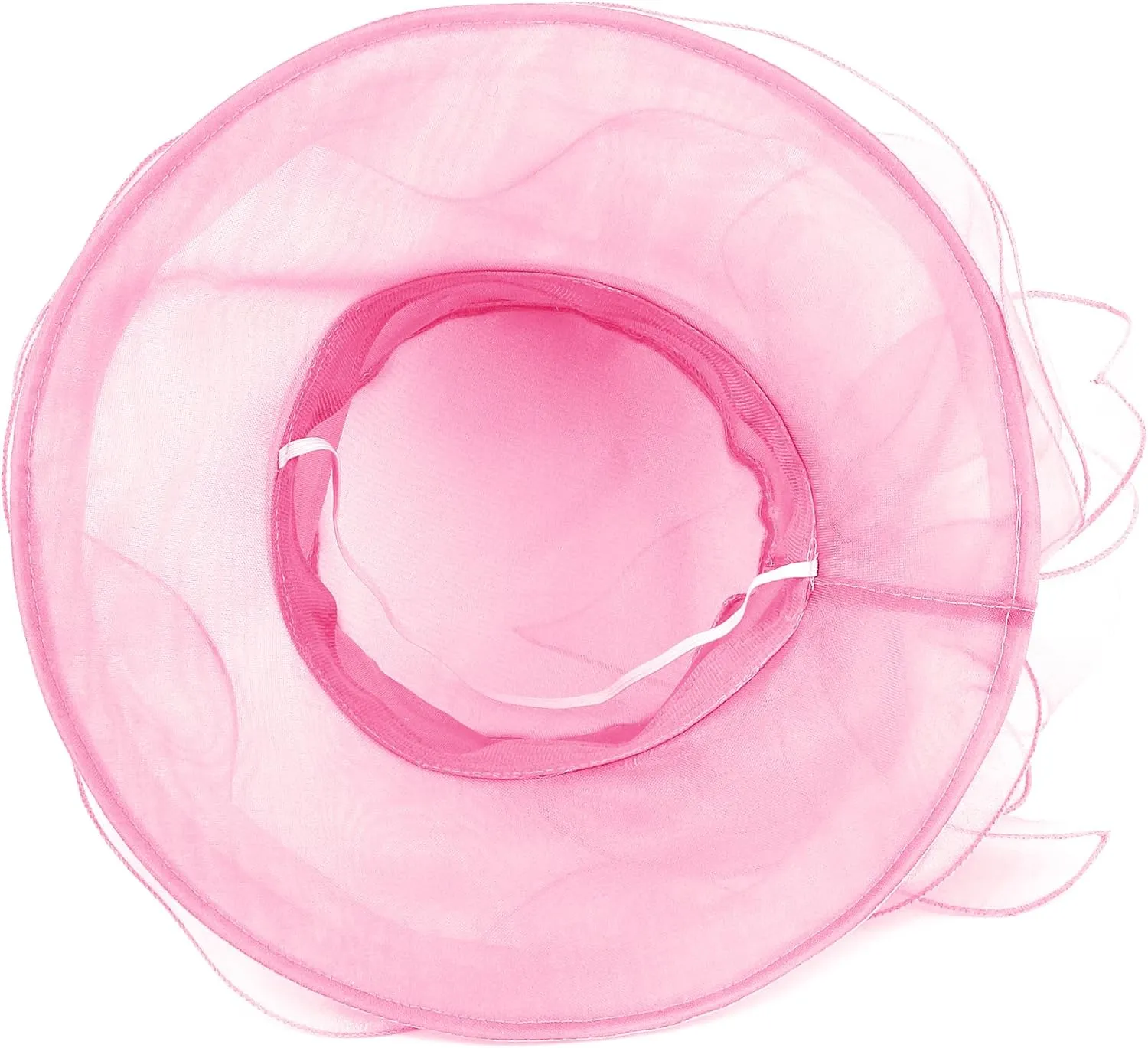 Testudineus Women's Organza Church Hat Kentucky Derby Fascinator Cap for Tea Party Bridal Wedding Dress Sun Hat