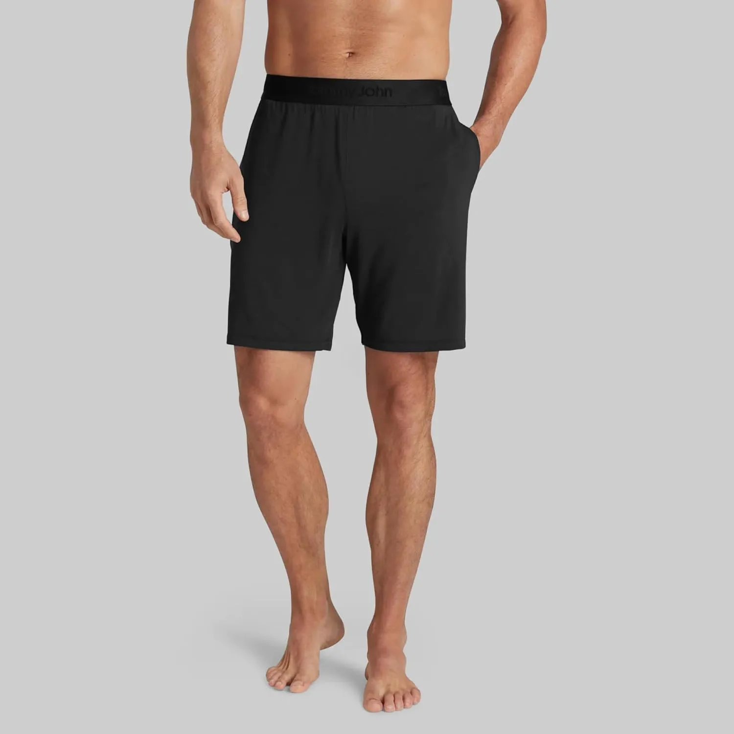 Tommy John Men's Second Skin Pajama Shorts - Comfortable Soft Sleep & Lounge Bottoms for Men