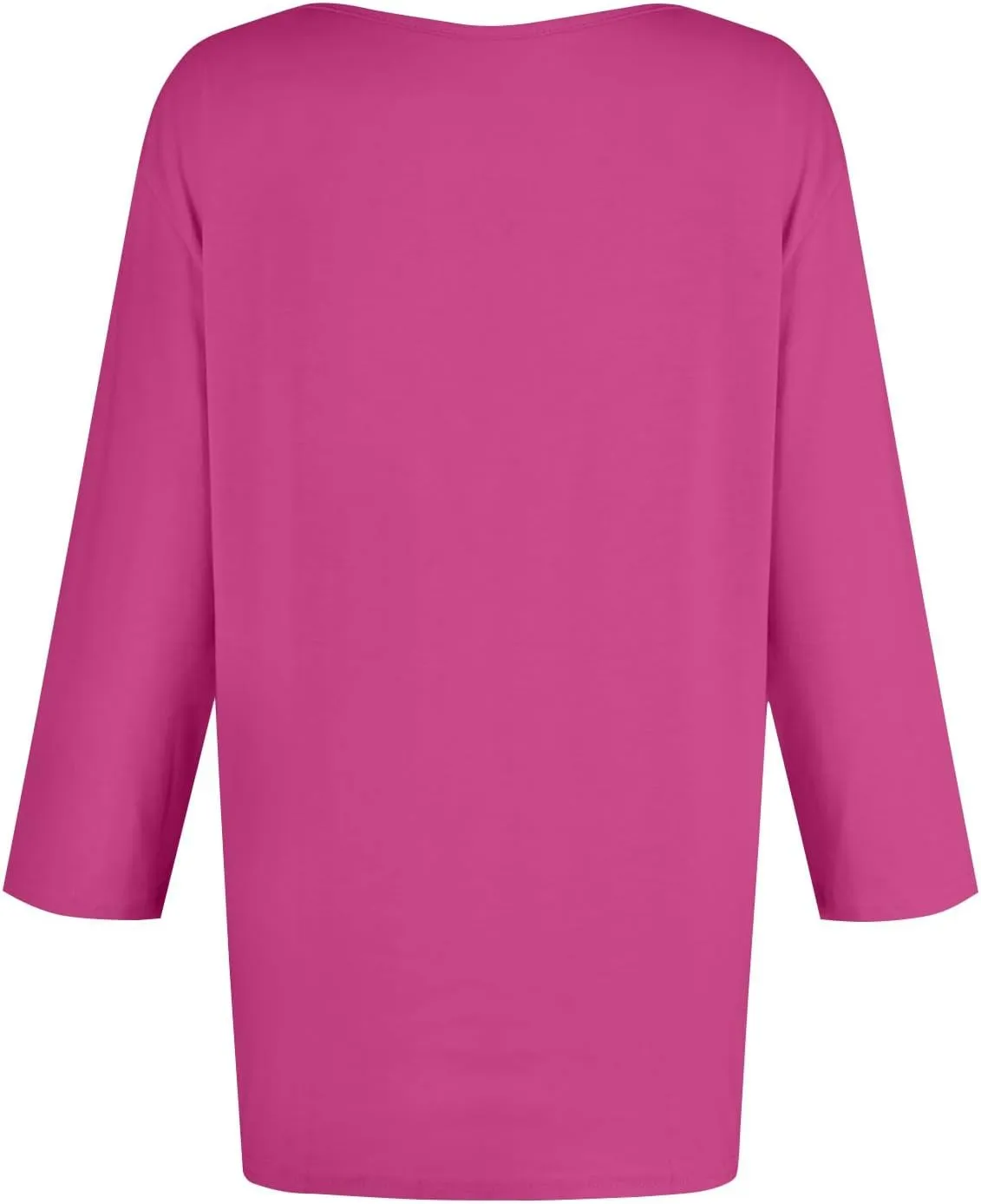 Tops for Women Trendy Summer V Neck 3/4 Sleeve Work Tops Solid Color Baggy Blouses Lightweight Business Tunic Tops