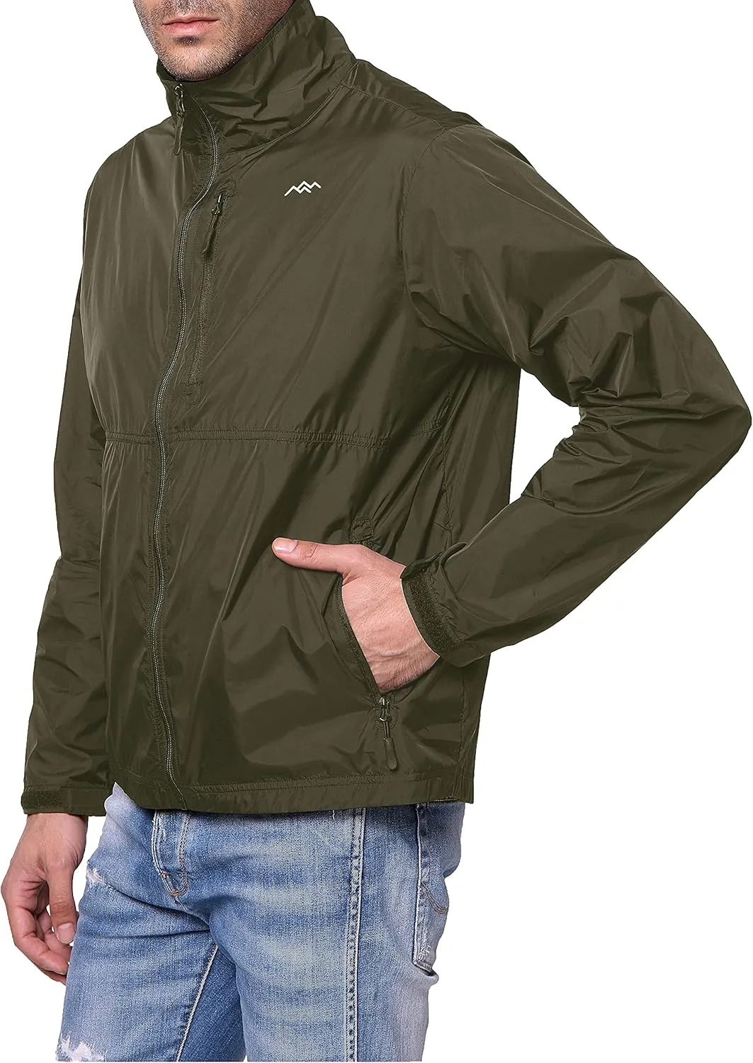 TRAILSIDE SUPPLY CO. Mens Windbreaker Jackets Lightweight Packable Jacket,Windproof and Dustproof