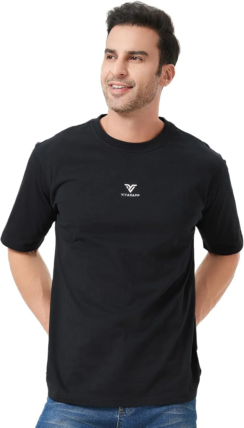 Unisex Oversized Cotton T-Shirt, Short Sleeve, Crewneck, Casual Loose Fit