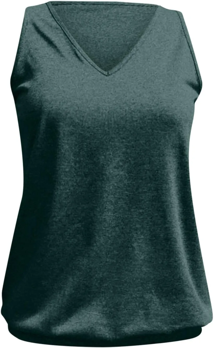 V Neck Tank Tops for Women Summer Loose Home Tops Vest Casual Soft Lightweight Classic-Fit Tanks Off Shoulder Tops