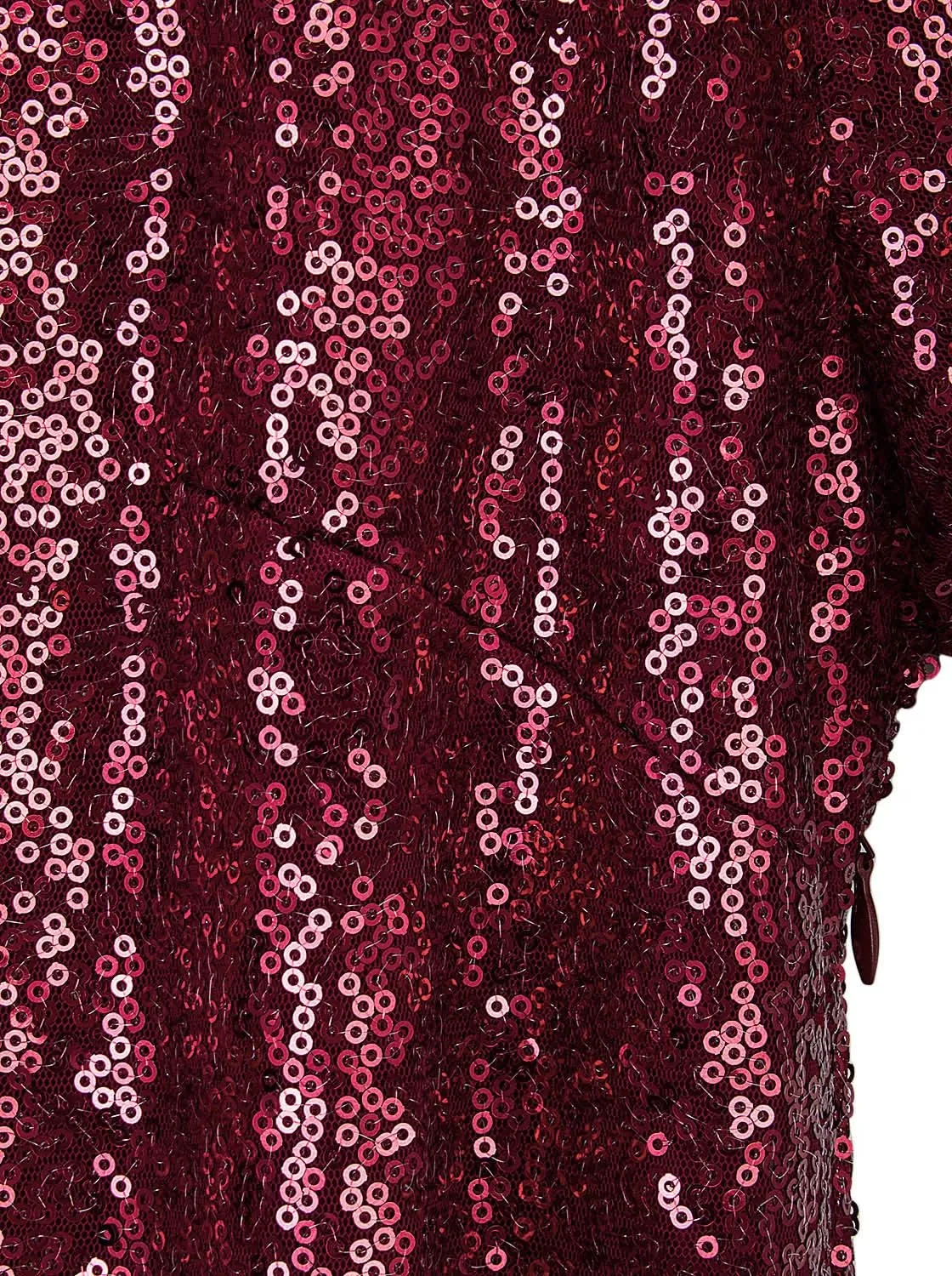 Vijiv Women's Glitter Glam Sequin Top Loose Sleeves Sparkly Shimmer Party Bridesmaid Sequined Tunic Top