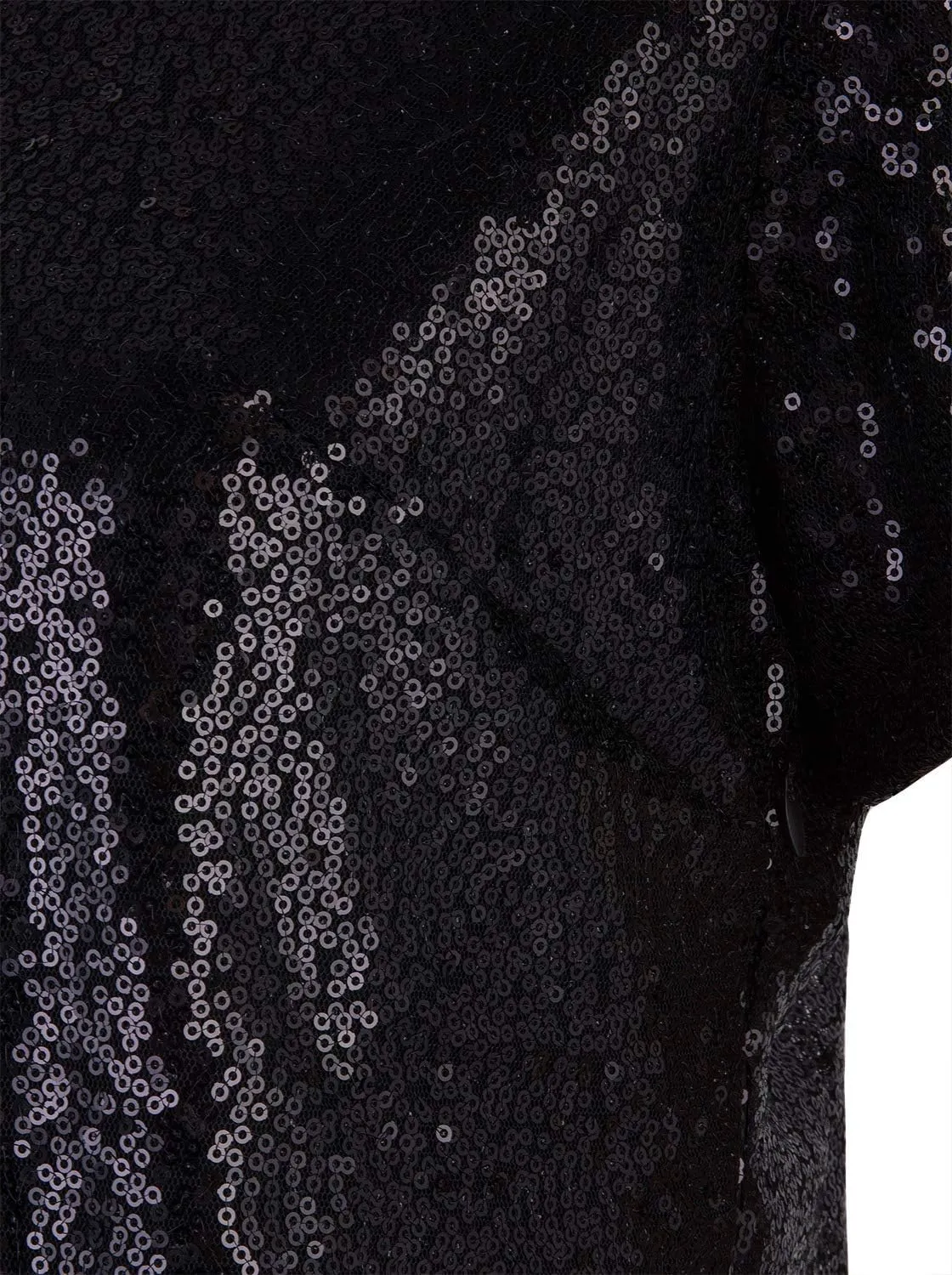 Vijiv Women's Glitter Glam Sequin Top Loose Sleeves Sparkly Shimmer Party Bridesmaid Sequined Tunic Top
