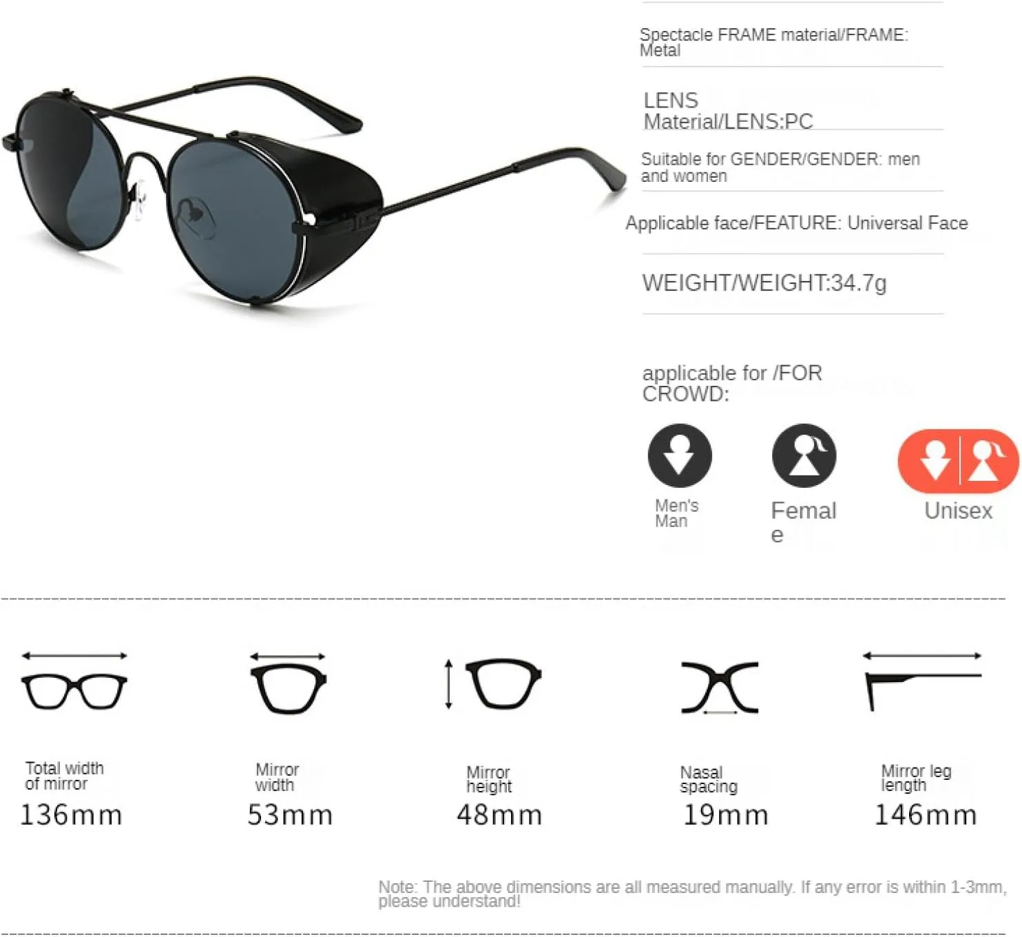 Vintage Luxury Steampunk Style Sunglasses
