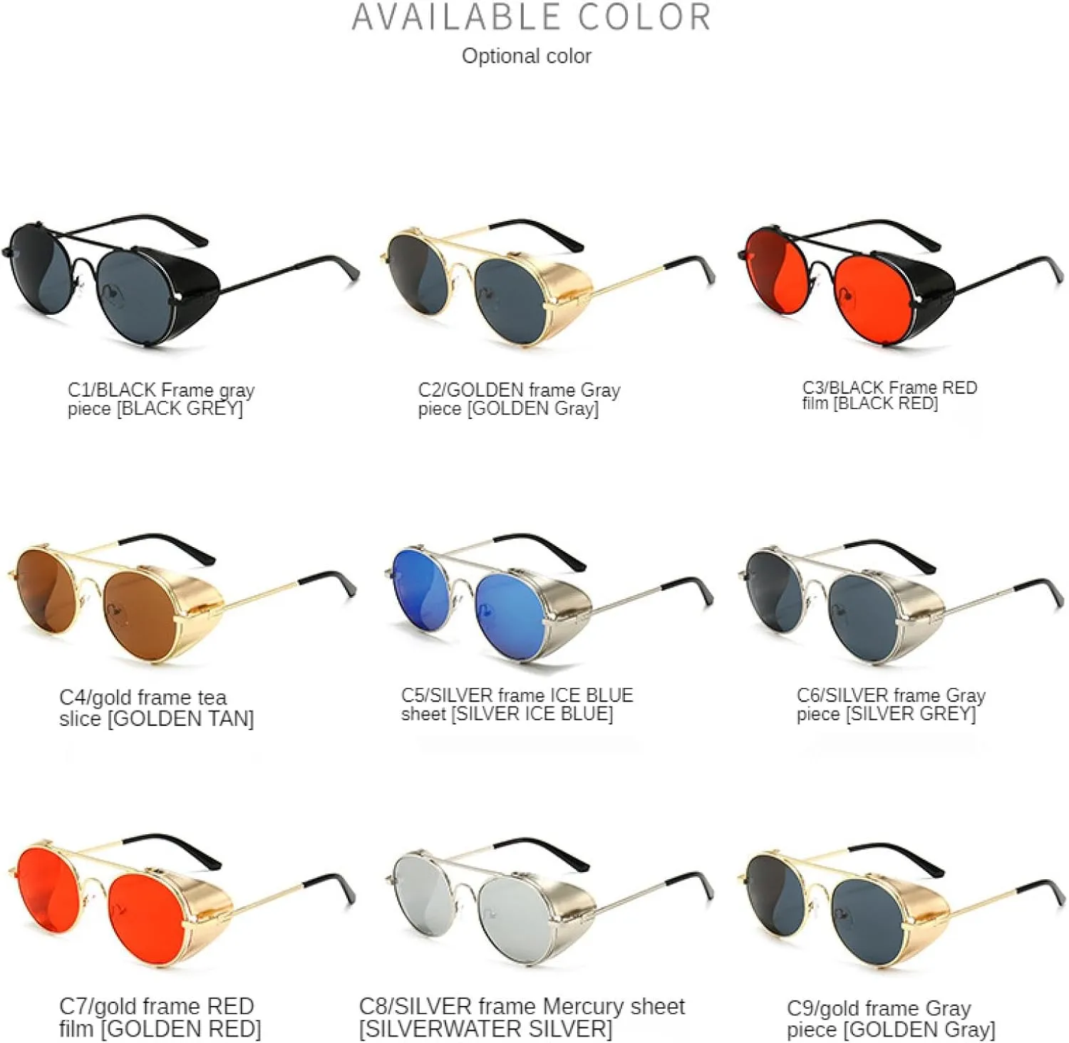 Vintage Luxury Steampunk Style Sunglasses