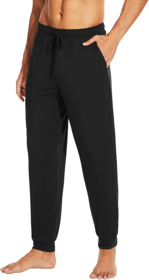WiWi Men's Pajama Jogger Pants Open Fly Lounge Bottoms Sweatpant S-XXL